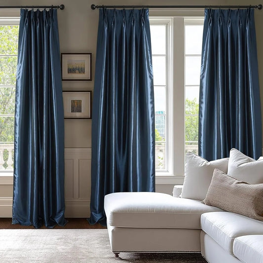 Faux Silk Taffeta Blackout Curtains