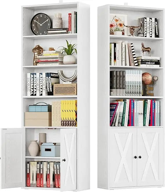 Industrial Bookshelves and Bookcases with Doors