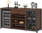 Farmhouse wood metal wine cabinet