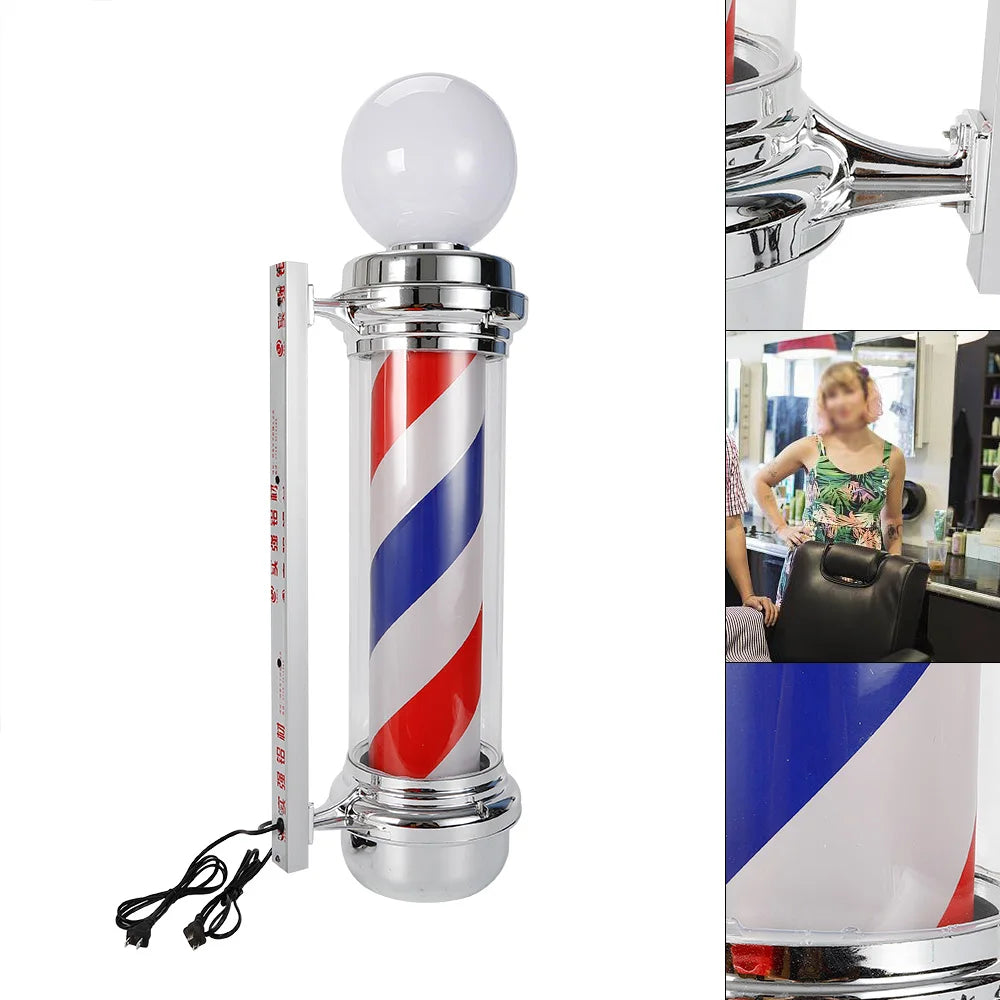 Barber Shop Pole Rotating Light