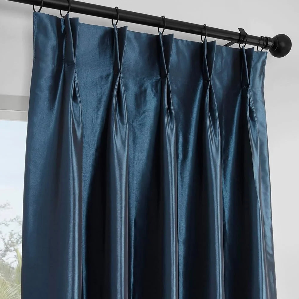 Faux Silk Taffeta Blackout Curtains