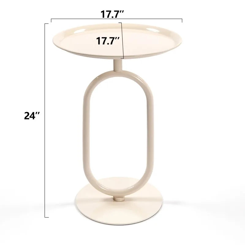 Lantern-shaped Metal End Table
