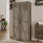 72" High Farmhouse Gray Storage Cabinet