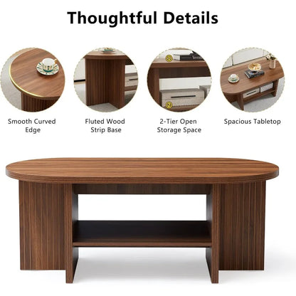 43.3” Coffee Table with Storage