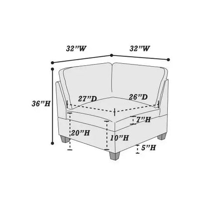 Modular Sectional 6pc Set
