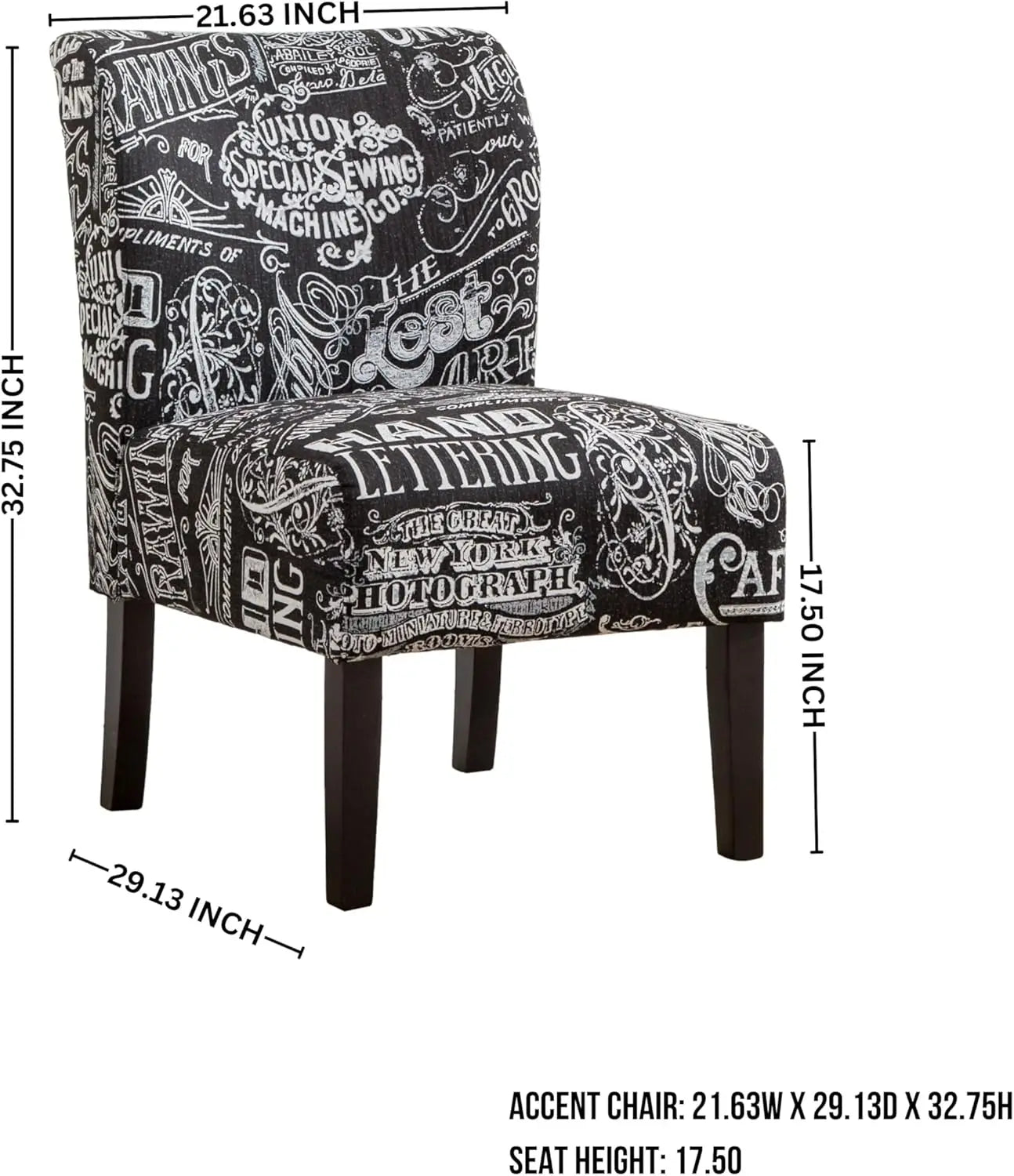 Capa Print Fabric Accent Chair