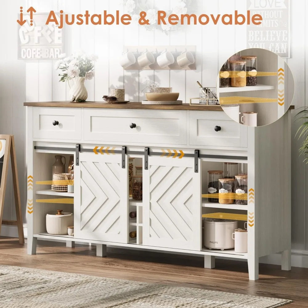 Farmhouse 59'' Buffet Cabinet