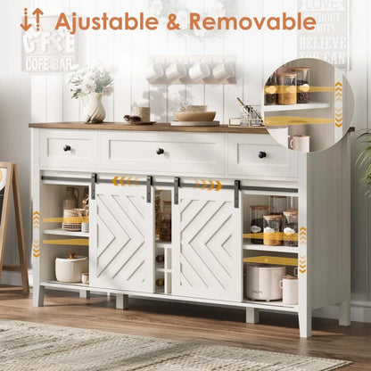 Farmhouse 59'' Buffet Cabinet