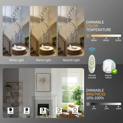 Dimmable Modern LED Chandelier with Remote