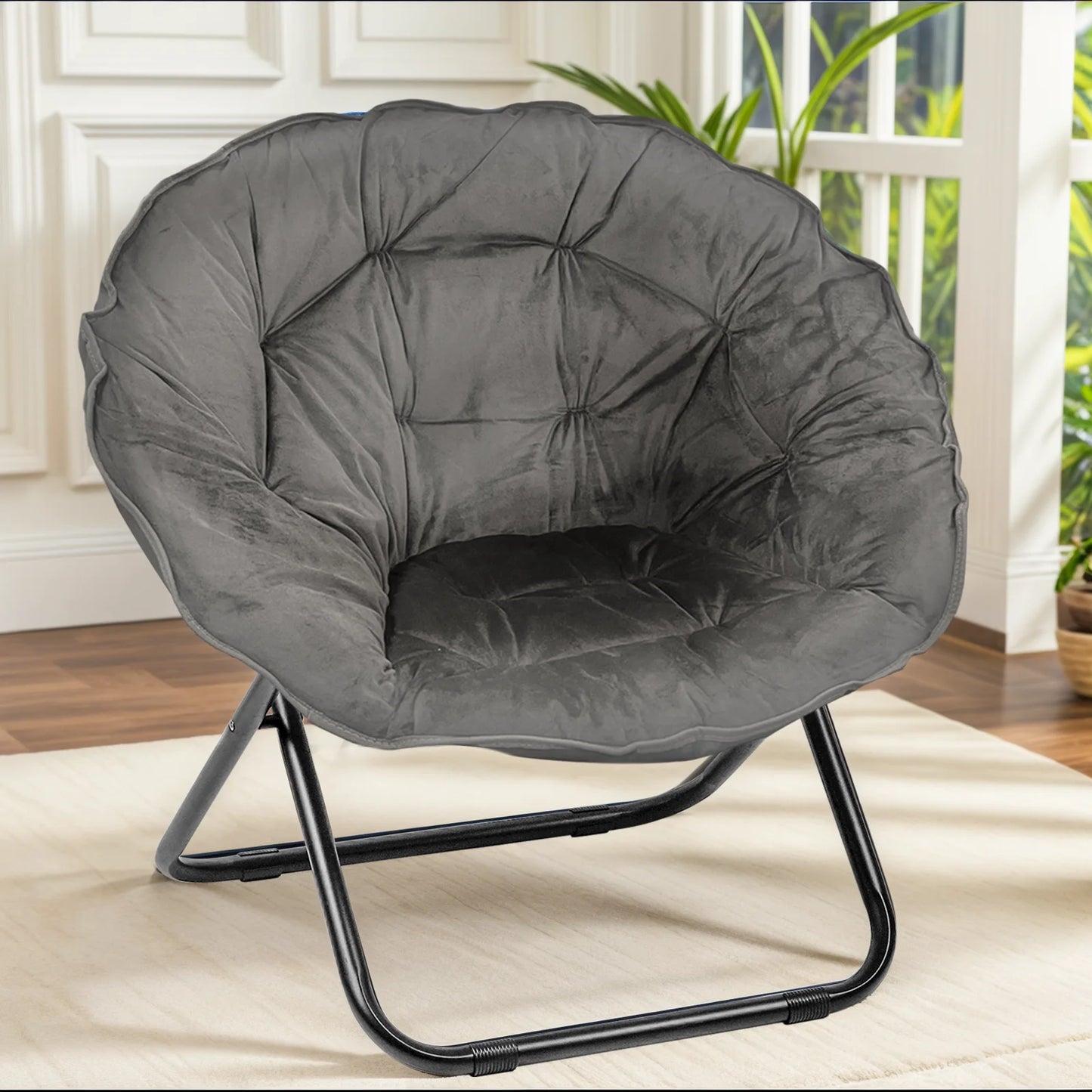Moon Chair with Metal Frame