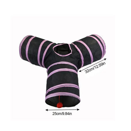 Cat Play Tunnel 3-Way Folding Tunnel