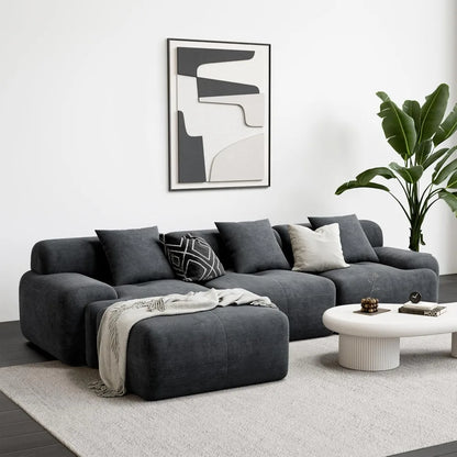 Dark Grey, Oversized 3-Seater Couch