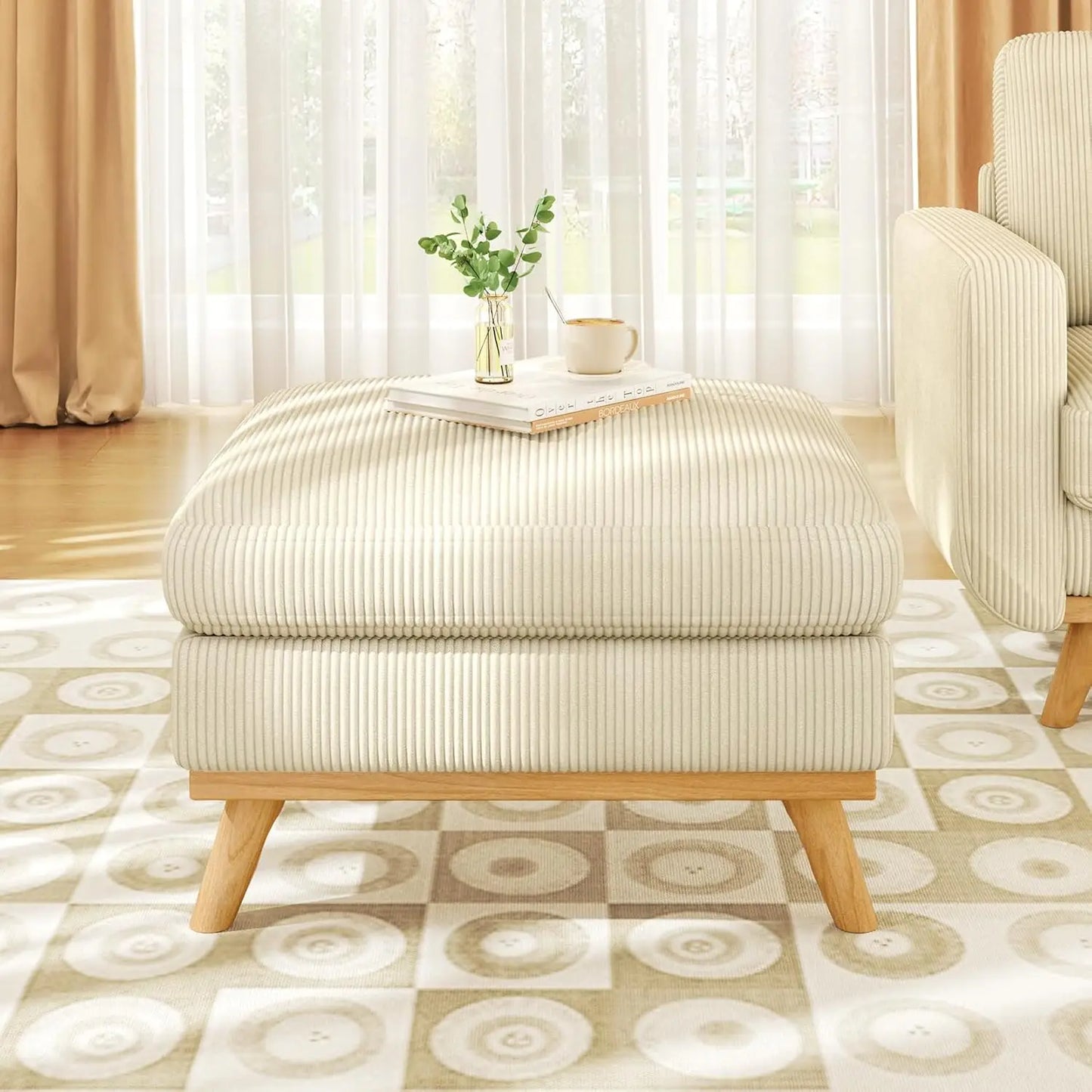 68" Loveseat Sofa - Green, Comfy Corduroy