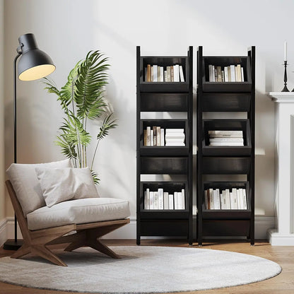 3-Tier Wooden Basket Stand