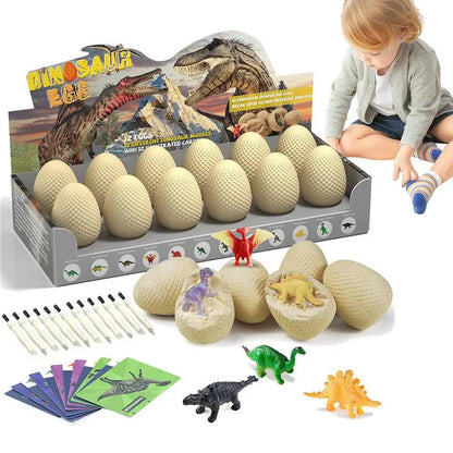 12Pcs Archeological Dig Up Dinosaur Egg
