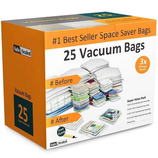 25 Clear Vacuum Storage Bags