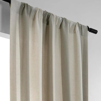 Linen Blend Light Filtering Curtain Panel