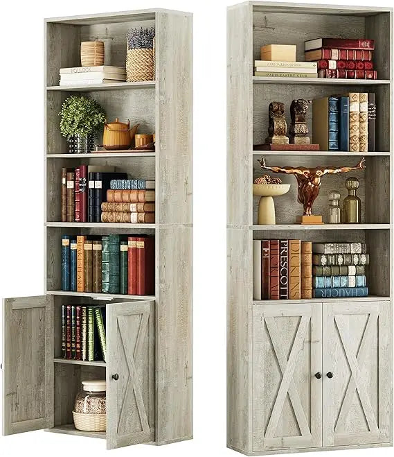 Industrial Bookshelves and Bookcases with Doors