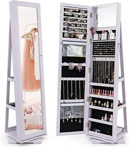 360° Rotating Jewelry Armoire