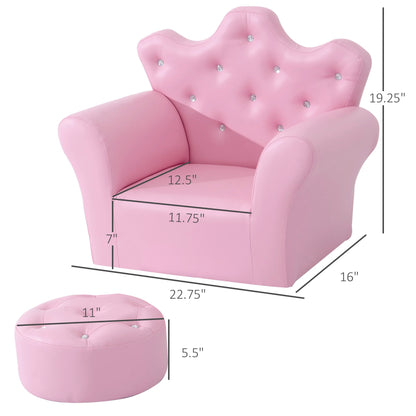 Kids Sofa Set with Footstool