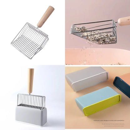 Stainless Steel Cat Litter Scoop Set
