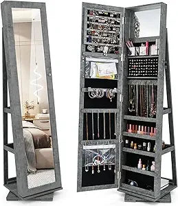 360° Rotating Jewelry Armoire