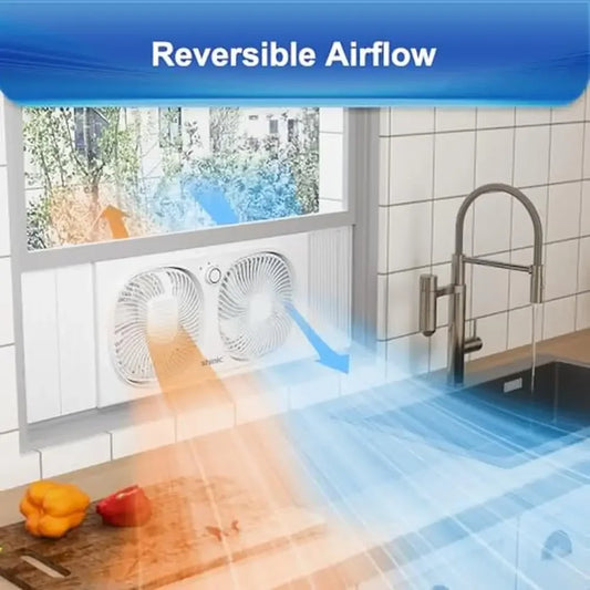Twin Window Fan 9"