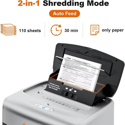 110-Sheet Micro Cut Paper Shredder