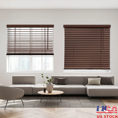 Cordless 2 Inch Faux Wood Blinds