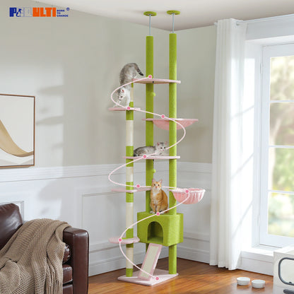 Adjustable 230-252cm Cat Tree