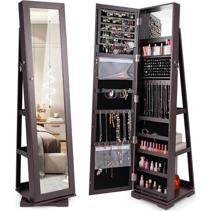 360° Rotating Jewelry Armoire