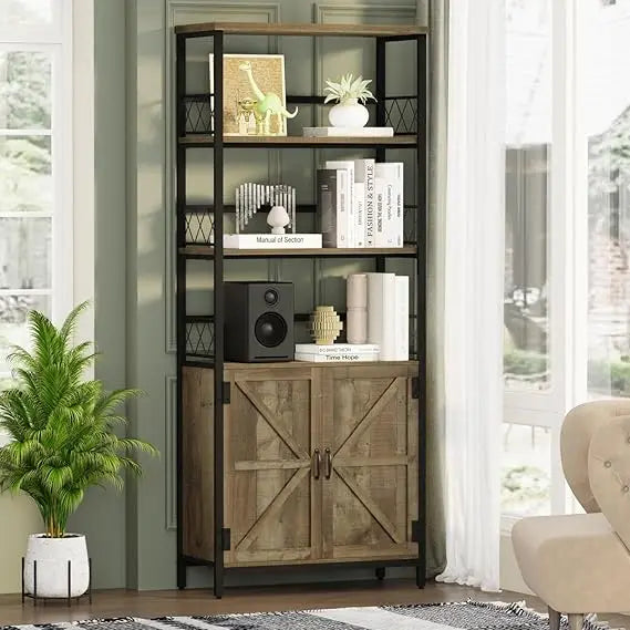 Farmhouse Book Shelf with Storage