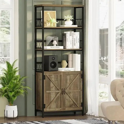 Farmhouse Book Shelf with Storage