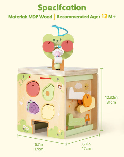 Wooden Montessori Activity Cube