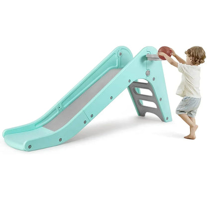 In/Outdoor Children's Slide and Basketball Hoop
