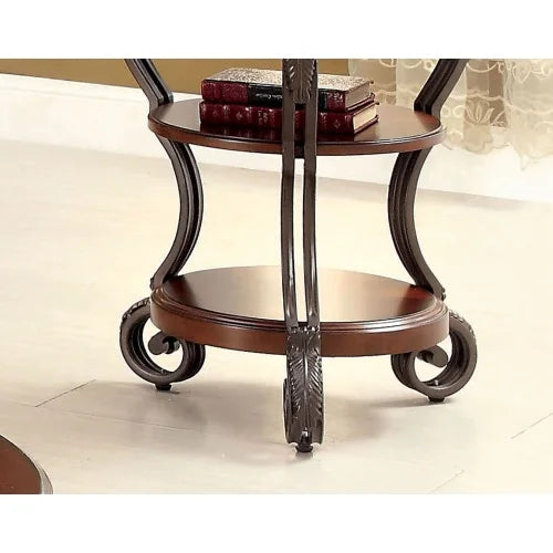 Traditional Style Brown Cherry SIDE TABLE