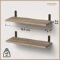 Rustic Wood Shelves Set of 2