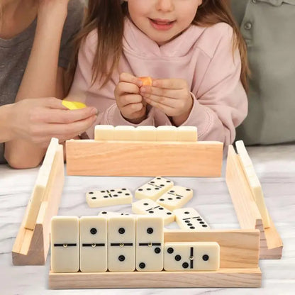 28pcs/Set Wooden Domino Board Games Funny Table Game Domino Toys Kid Children Educational Toys For Traveling Children's Gifts