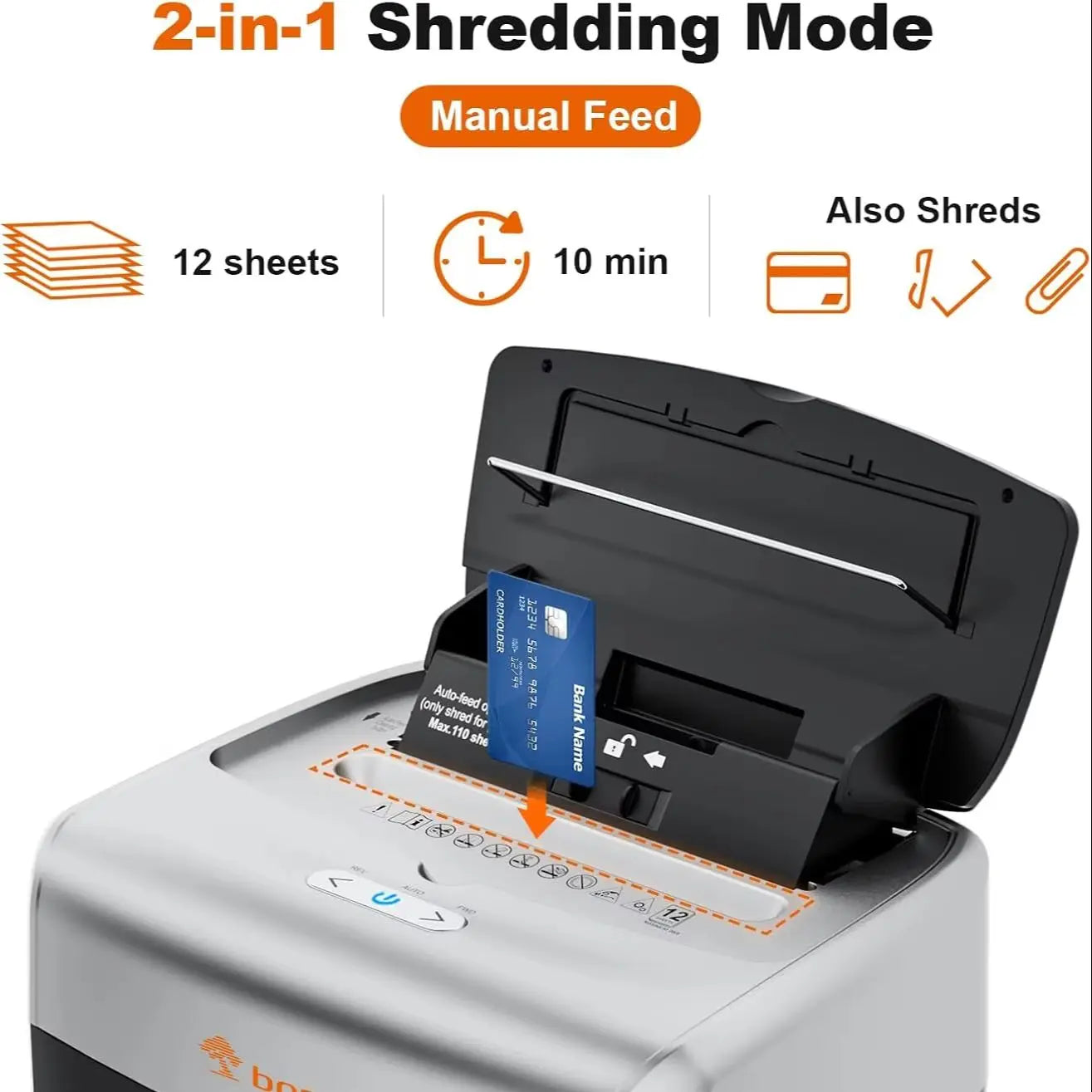 110-Sheet Micro Cut Paper Shredder