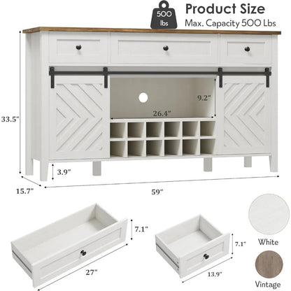 Farmhouse 59'' Buffet Cabinet