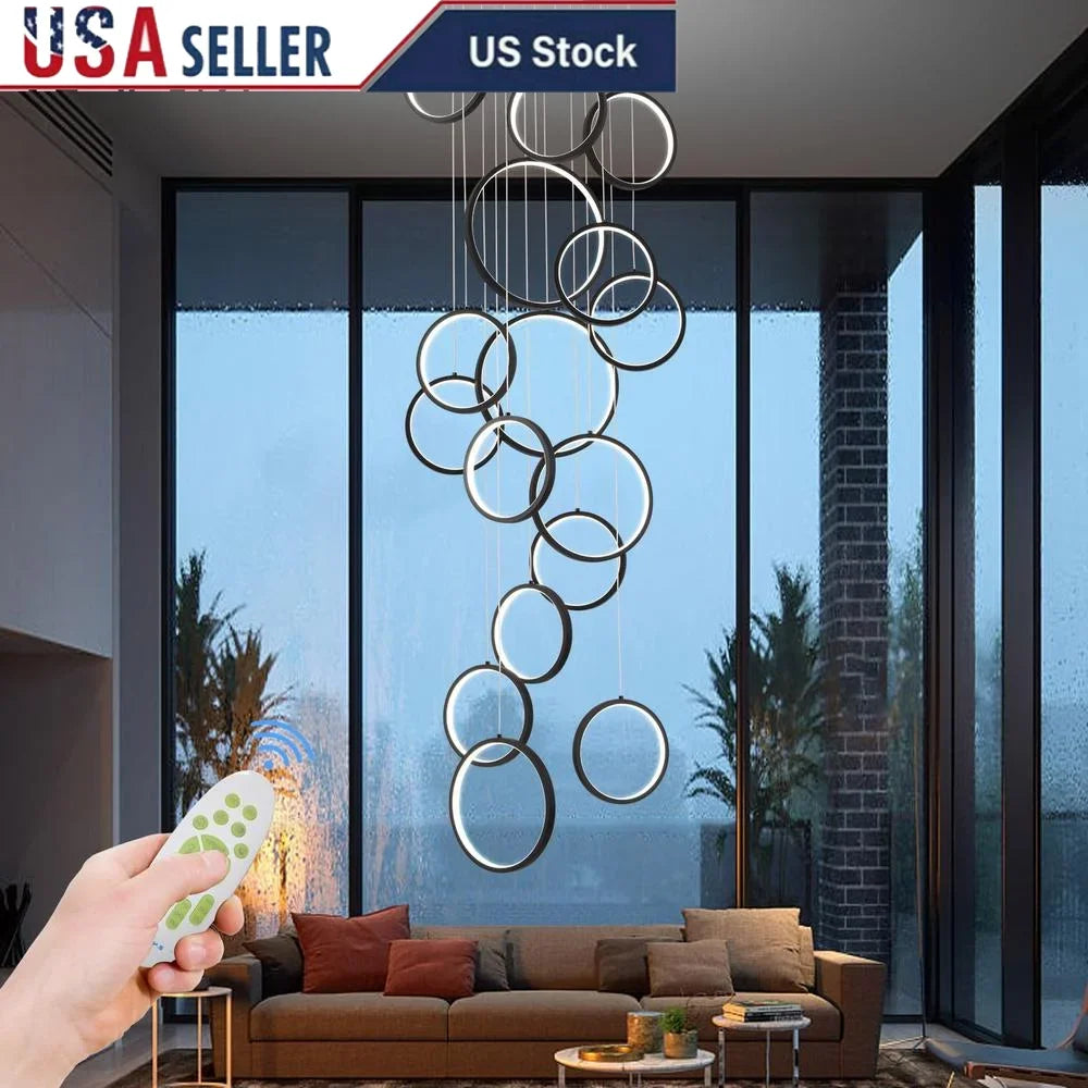 Dimmable Modern LED Chandelier with Remote