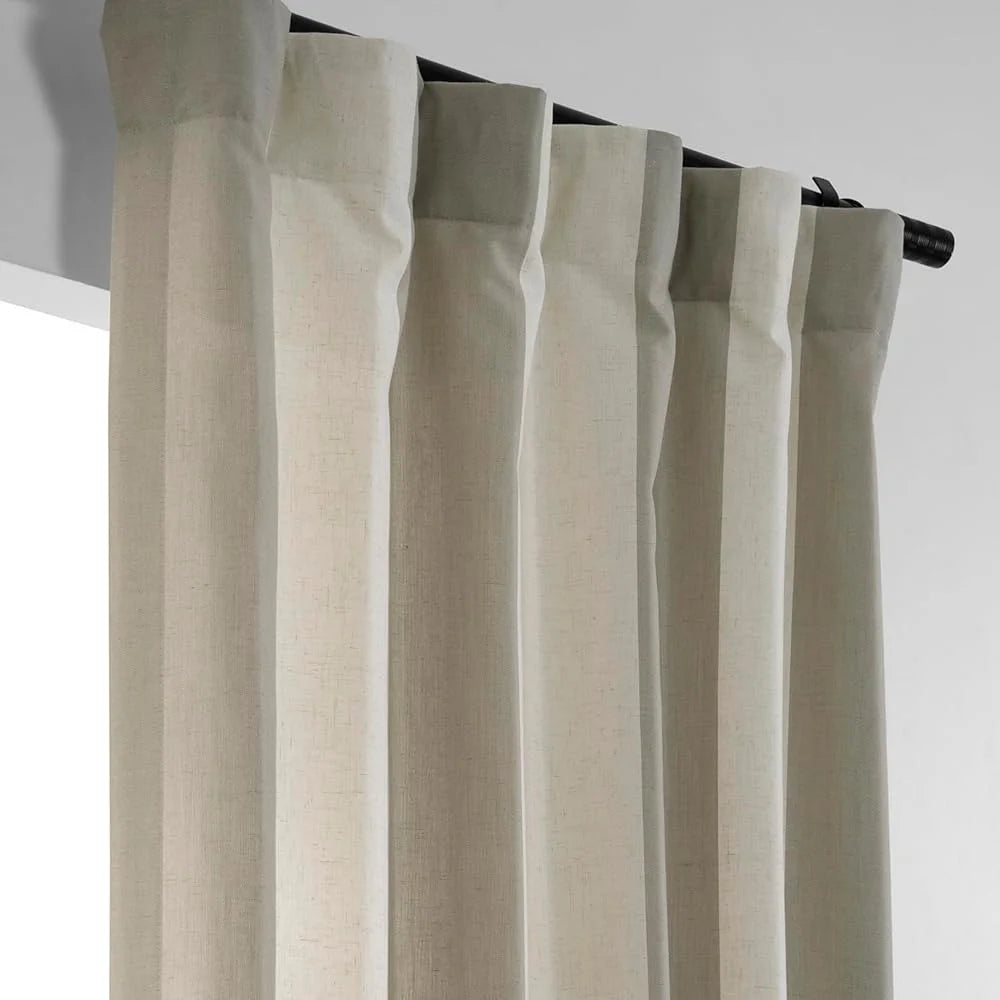 Linen Blend Light Filtering Curtain Panel