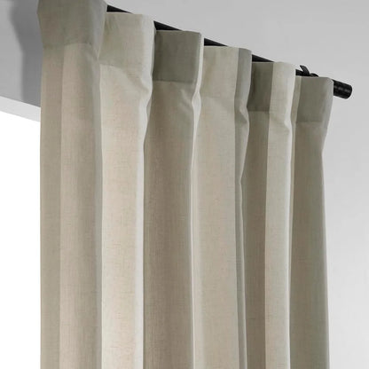 Linen Blend Light Filtering Curtain Panel