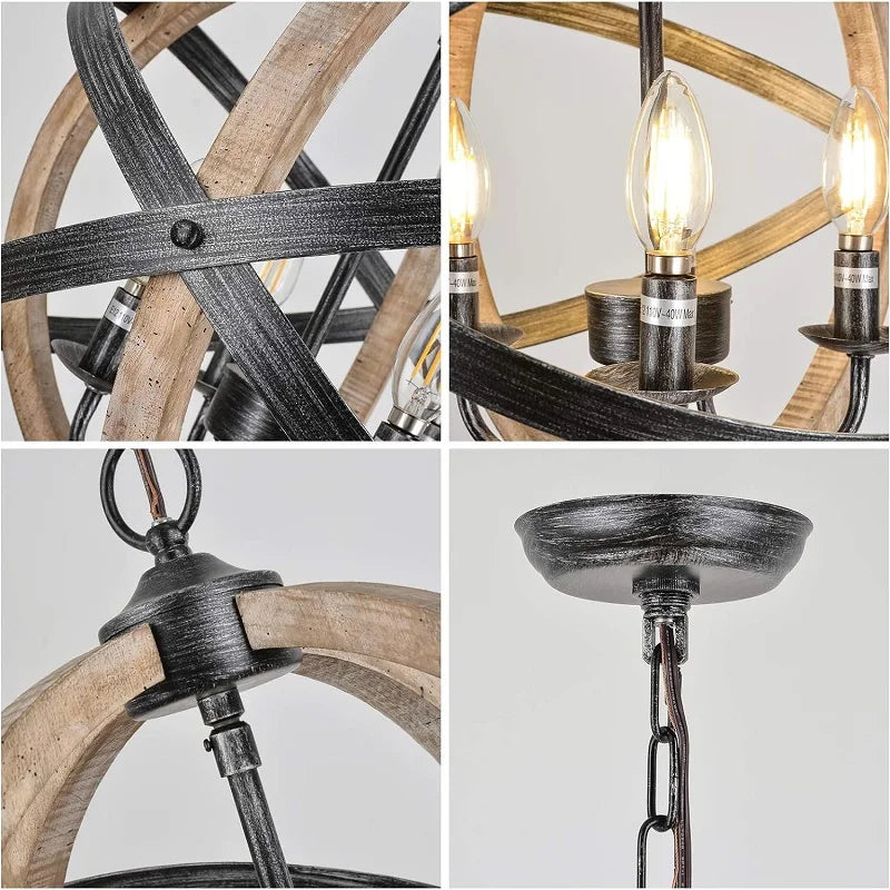 Farmhouse Chandelier 4 Light