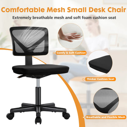 Lumbar Support Armless Office Chair