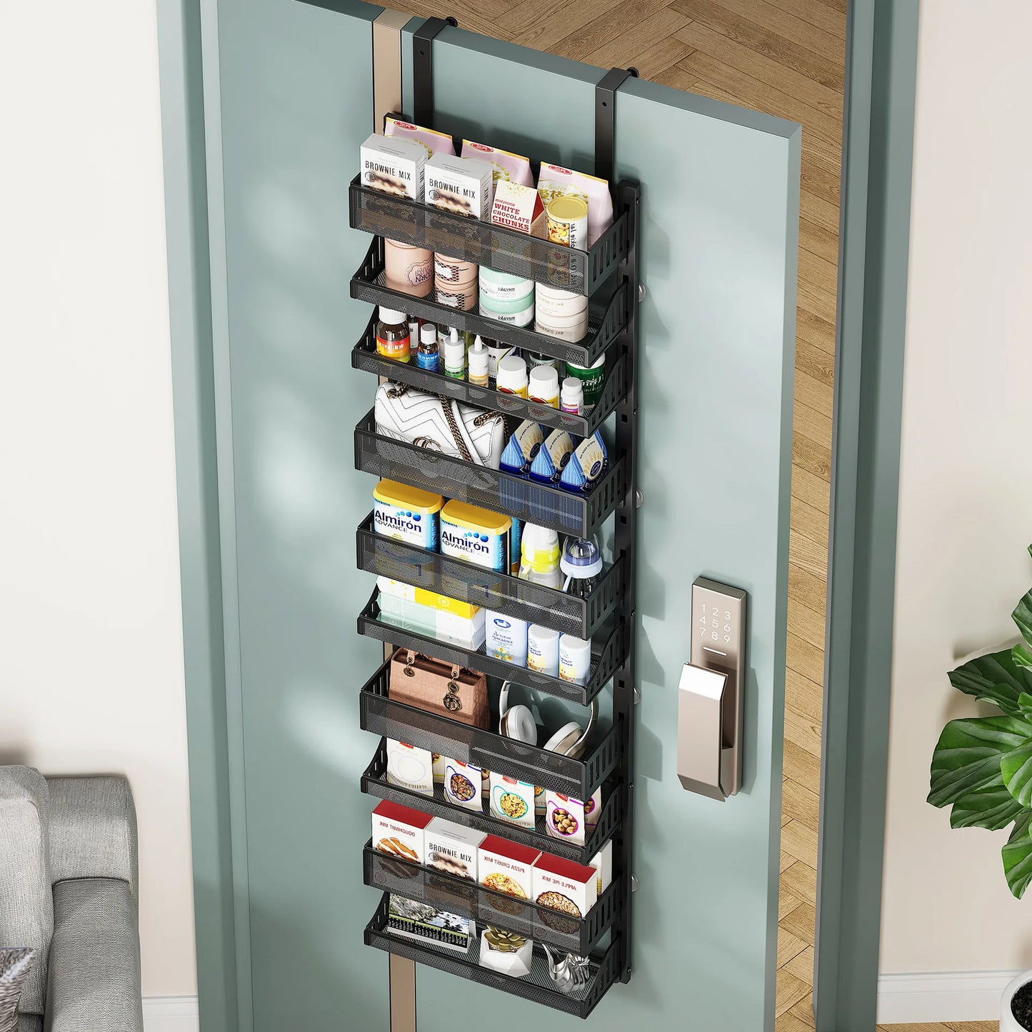 10-Tier Pantry Door Hanging Organization And Storage
