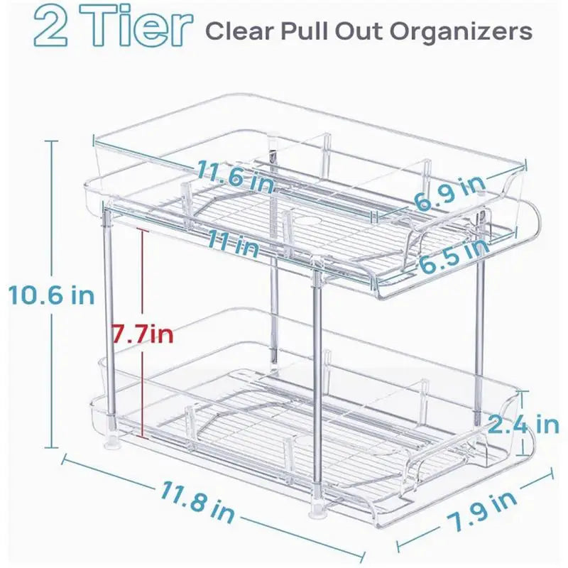 Sliding Cabinet Organizer Pull-out Shelves