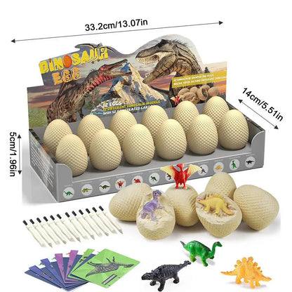 12Pcs Archeological Dig Up Dinosaur Egg