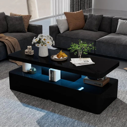 Coffee Table with 16 Colors LED Lights