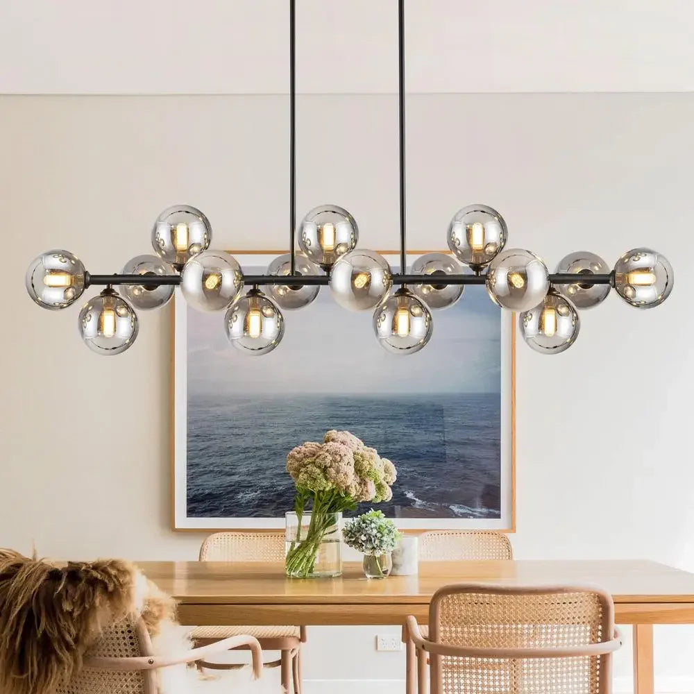 16-Light Modern Chandelier Mid Century